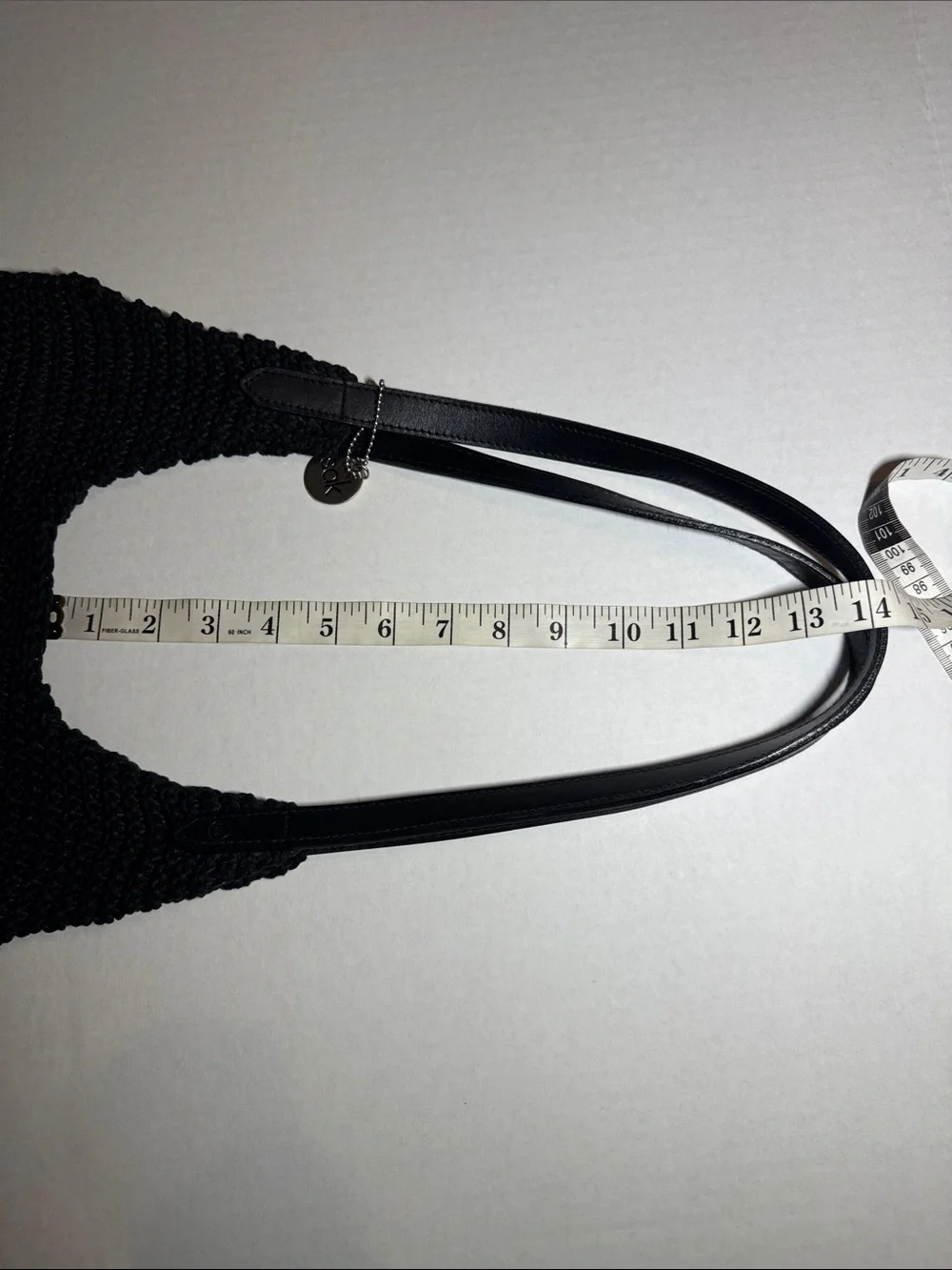 The Sak Black Crochet Shoulder Bag Double Shoulder Strap